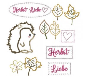 Stickserie - Igelchen Satin Appli